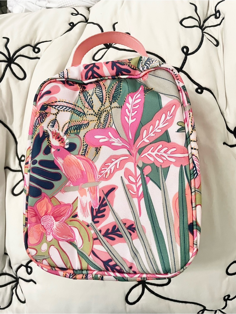 Vera Bradley Pink Green Floral Insulated Lunch Bag - Picture 2 of 4